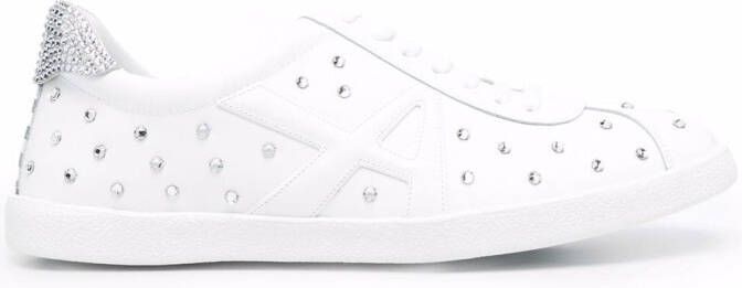 Aquazzura crystal-embellished sneakers White