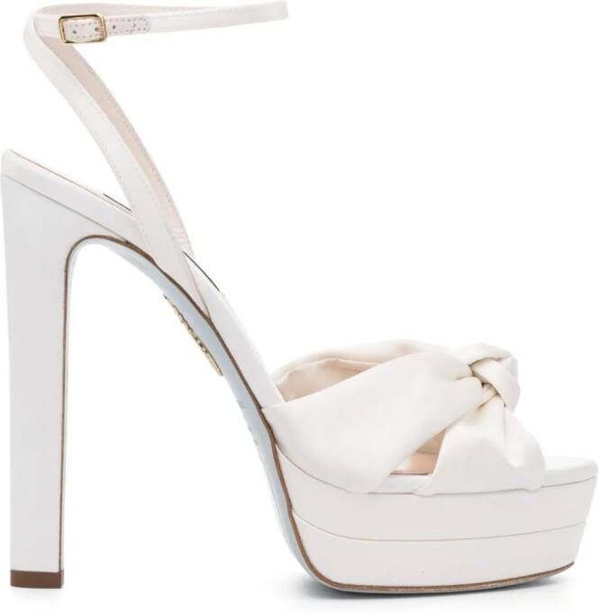 Aquazzura 130mm Cupid Plateau sandals White