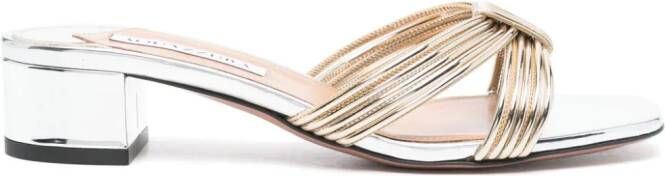 Aquazzura Film 30mm mules Silver