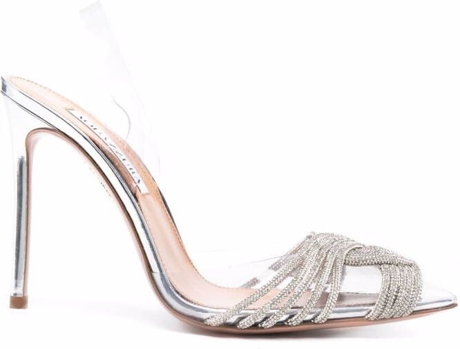Aquazzura Gatsby 105mm sandals Silver