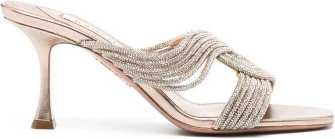 Aquazzura 75mm Gatsby sandals Gold