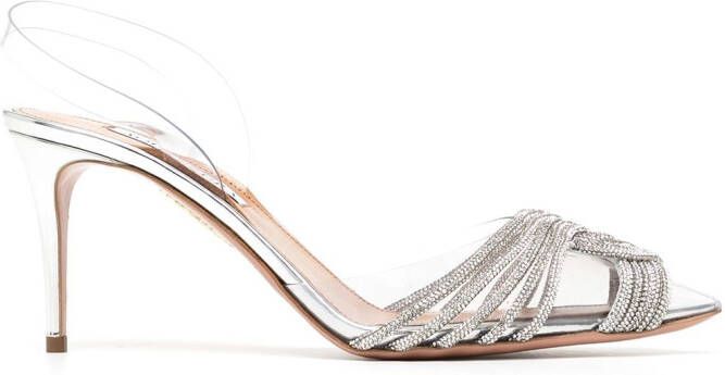 Aquazzura Gatsby Sling pumps Silver