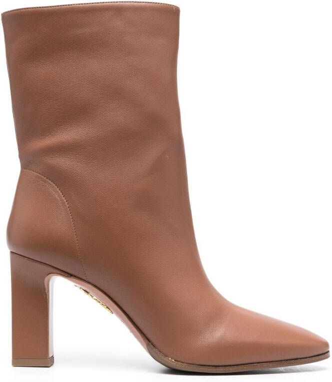Aquazzura Manzoni 85mm ankle boots Brown