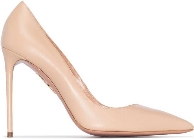 Aquazzura Purist 105mm leather pumps Neutrals