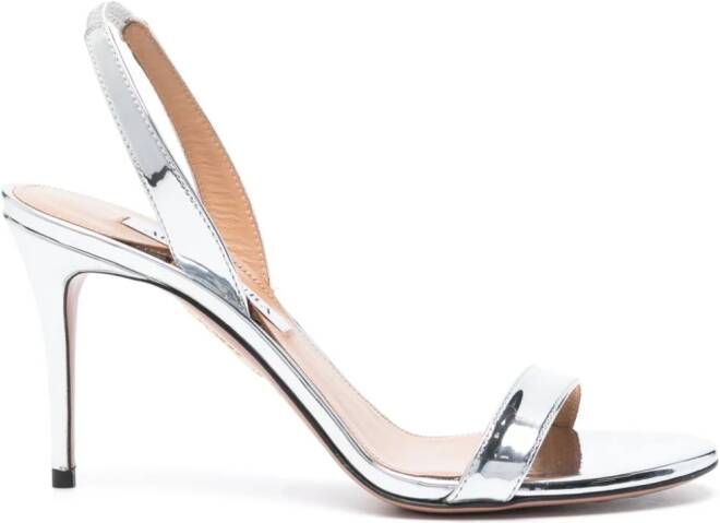 Aquazzura So Nude 85mm sandals Silver