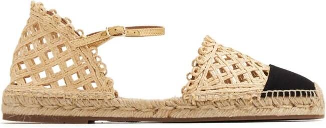 Aquazzura Sunburst almond-toe espadrilles Neutrals