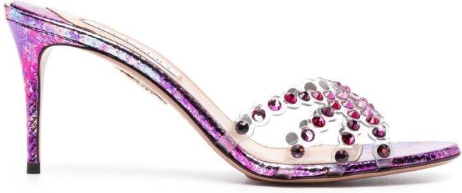 Aquazzura Tequila 75mm mules Pink