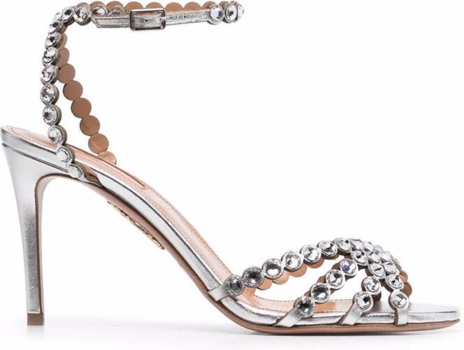 Aquazzura Tequila 85mm sandals Silver