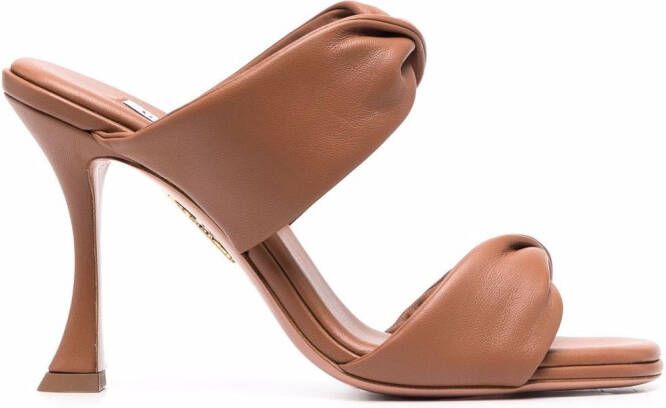 Aquazzura Twist 95mm mules Brown