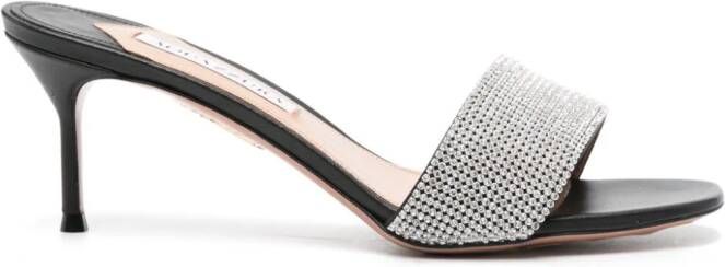 Aquazzura 65mm Wonderland crystal sandals Black