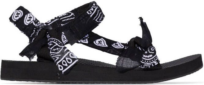 Arizona Love Trekky bandana-print sandals Black