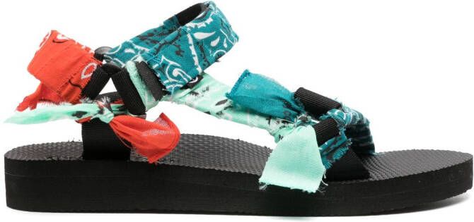 Arizona Love Trekky Mix bandana-print sandals Blue