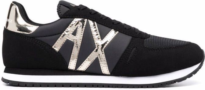Armani Exchange side logo-print sneakers Black