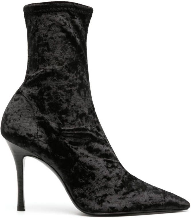 Arteana Corsini 95mm velvet boots Black