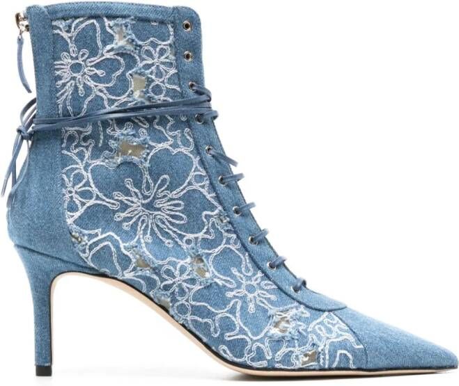 Arteana Torino 75mm denim boots Blue