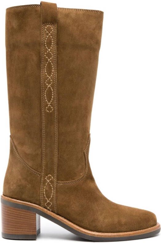 Ash 60mm suede leather boots Brown