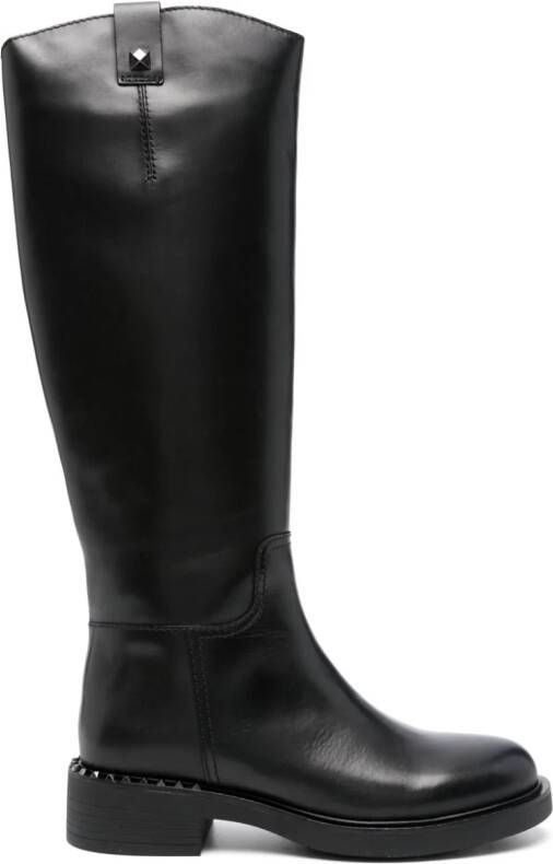 Ash Faith 40mm knee-high leather boots Black