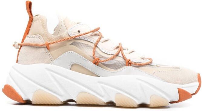 Ash low-top chunky suede sneakers White