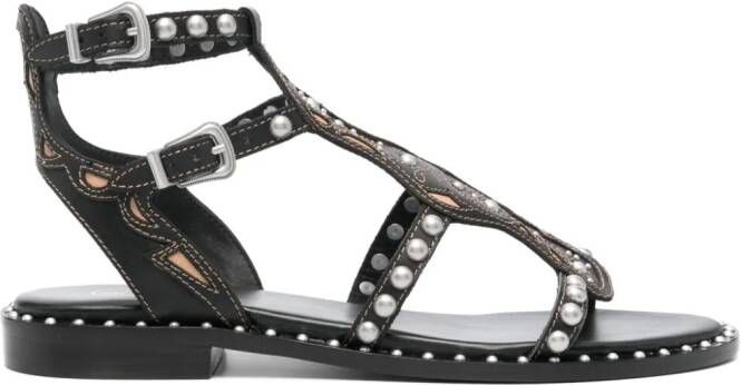 Ash Plaza leather sandals Black