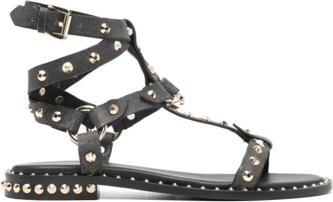 Ash stud-embellished leather sandals Black