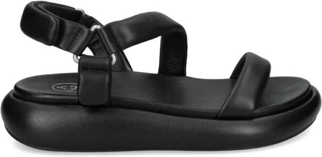 Ash Vanessa leather sandals Black