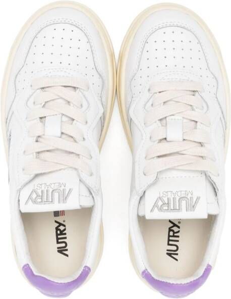 Autry Kids Medalist leather sneakers White