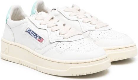 Autry Kids Medalist contrast-heel low-top leather sneakers White