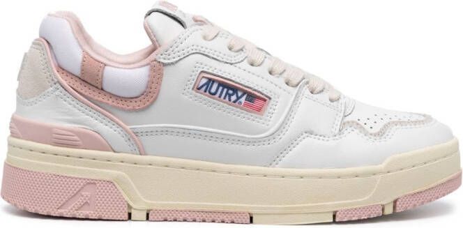 Autry logo-embellished side panels leather sneakers White