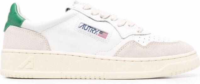 Autry logo-patch lace-up sneakers White