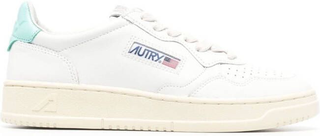 Autry logo-patch lace-up sneakers White