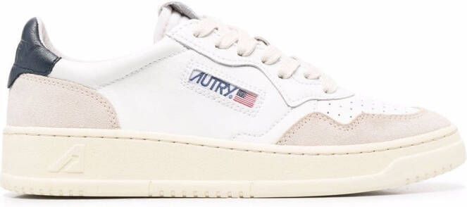 Autry logo-patch lace-up sneakers White
