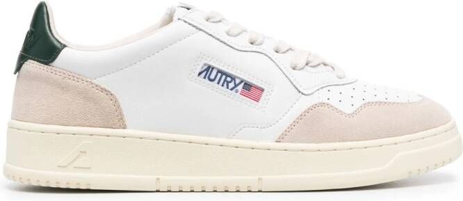 Autry Medalist panelled leather sneakers White