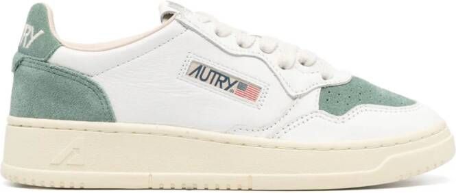 Autry Medalist panelled leather sneakers White