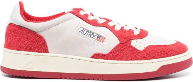 Autry Medalist panelled suede sneakers Neutrals