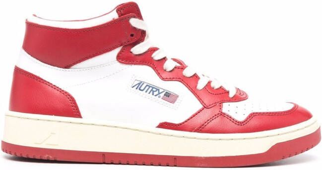 Autry panelled high-top sneakers White