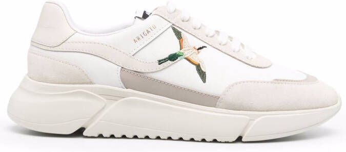 Axel Arigato suede-panelled low-top sneakers White