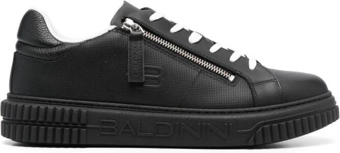 Baldinini logo-embossed low-top leather sneakers Black