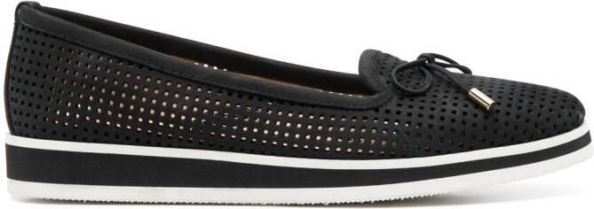 Baldinini panelled detailled ballerina shoes Black