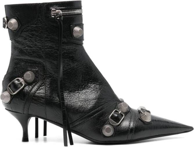 Balenciaga Cagole 55mm leather boots Black