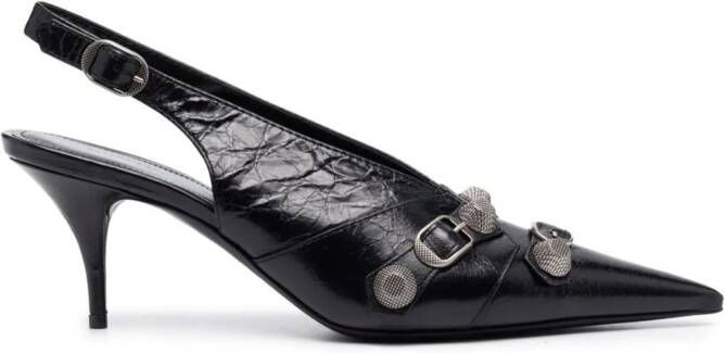 Balenciaga Cagole 70mm slingback pumps Black