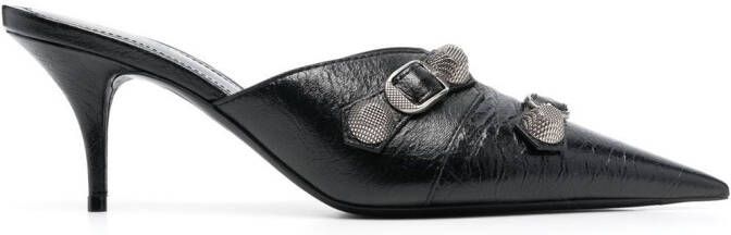 Balenciaga Cagole 80mm pointed mules Black