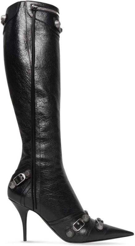 Balenciaga 90mm Cagole leather boots Black - Picture 2
