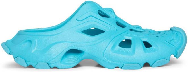 Balenciaga HD cut-out mules Blue