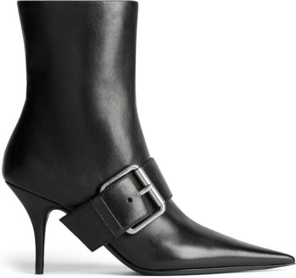 Balenciaga Knife Belt 80mm ankle boots Black