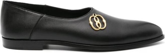 Bally Emblem leather balllerina shoes Black