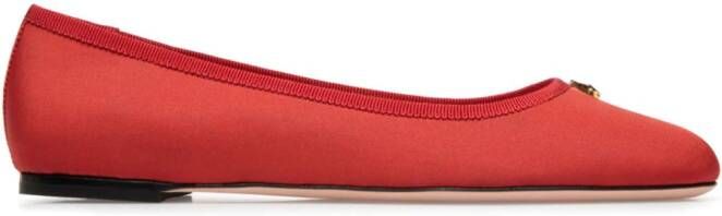 Bally Emblem logo-plaque ballerina flats Red