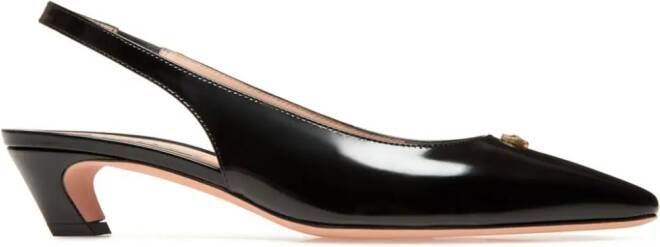 Bally Sylt 45mm slingback leather pumps Black