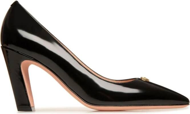 Bally Emblem-plaque leather pumps Black