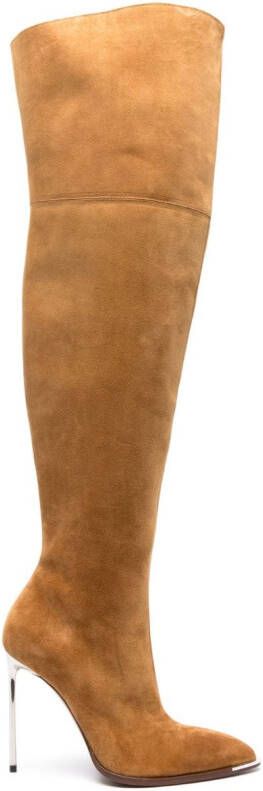 Bally Hedy 105mm suede boots Neutrals