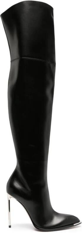 Bally Hedy 105mm thigh-high leather boots Black